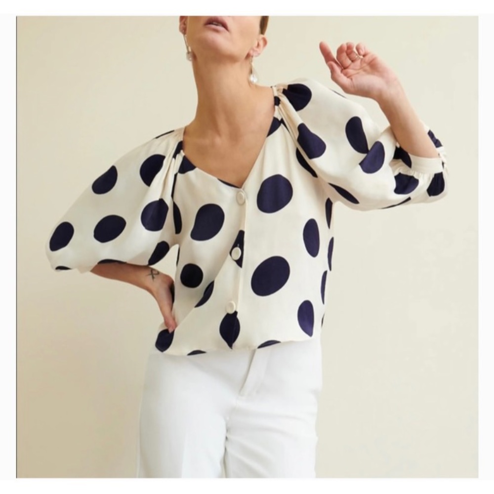 Zara polka dot blouse. NWT.